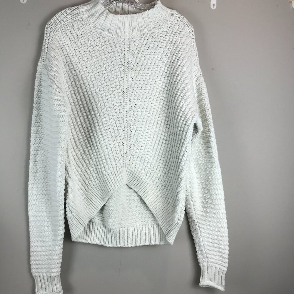 Women's Lucky Brand White Cotton Pullover Sweater Size L